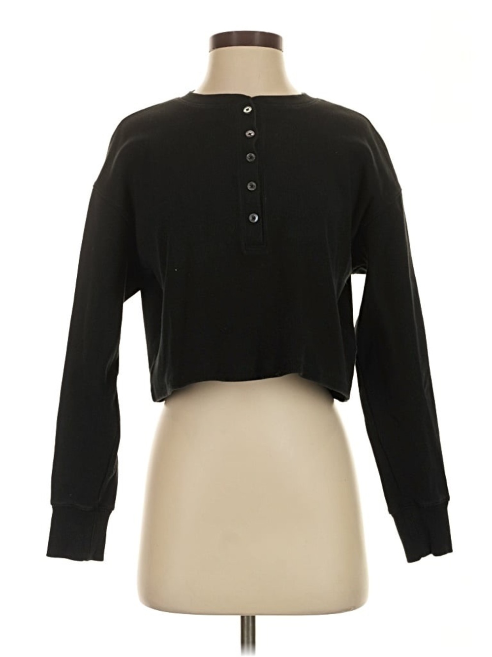 Aritzia ribbed cropped long sleeve